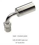 BQ MALE SWIVEL NUT 3/8-24 90°