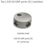 BQ TEE 3/8-24 STAINLESS