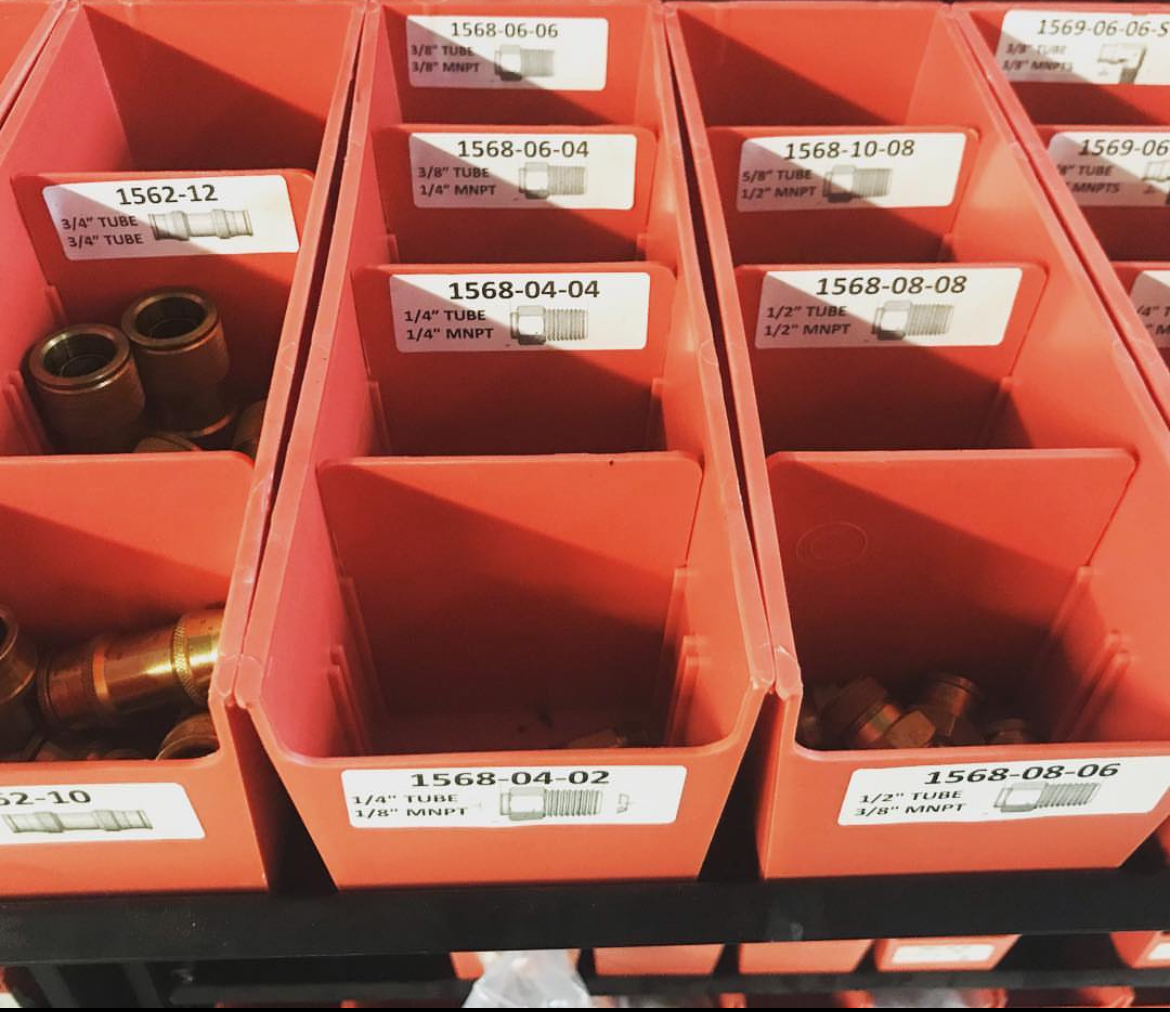 Custom inventory bin labeling